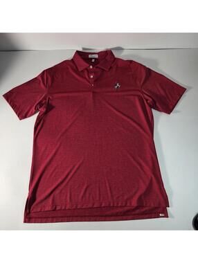 PETER MILLAR Summer Comfort Polo Shirt Mens Large L Red USC Trojans NCAA Golf